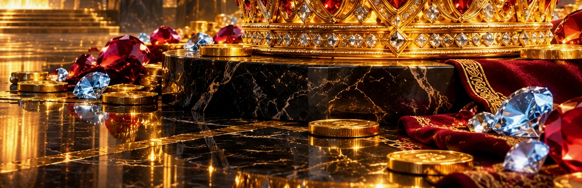 Royal architectural details, gold ornament and the light of the treasury